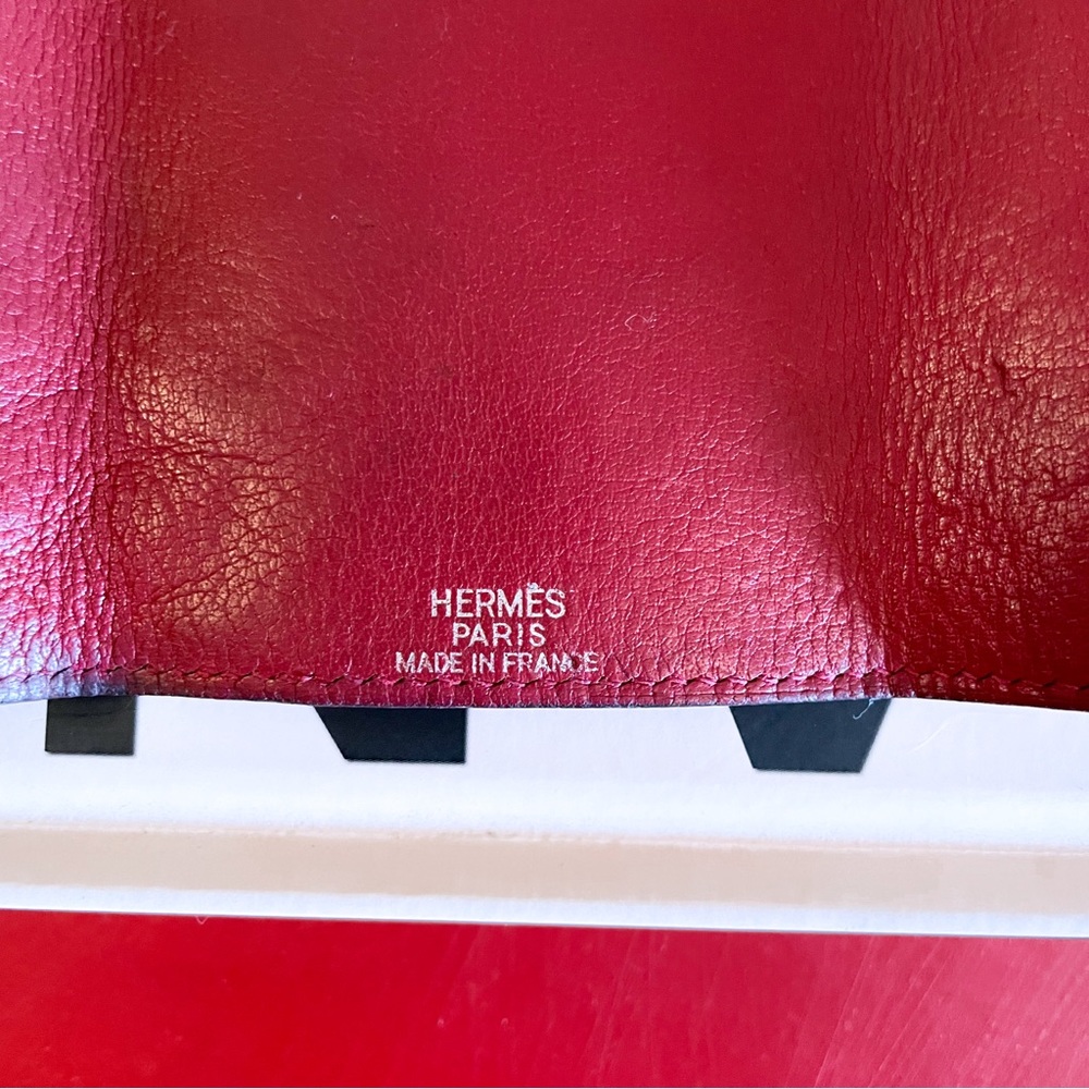 Authentic Hermes Etui Cles Chevre Red Leather 4 Ring Key‎ Case - Picture 5 of 8